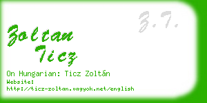 zoltan ticz business card